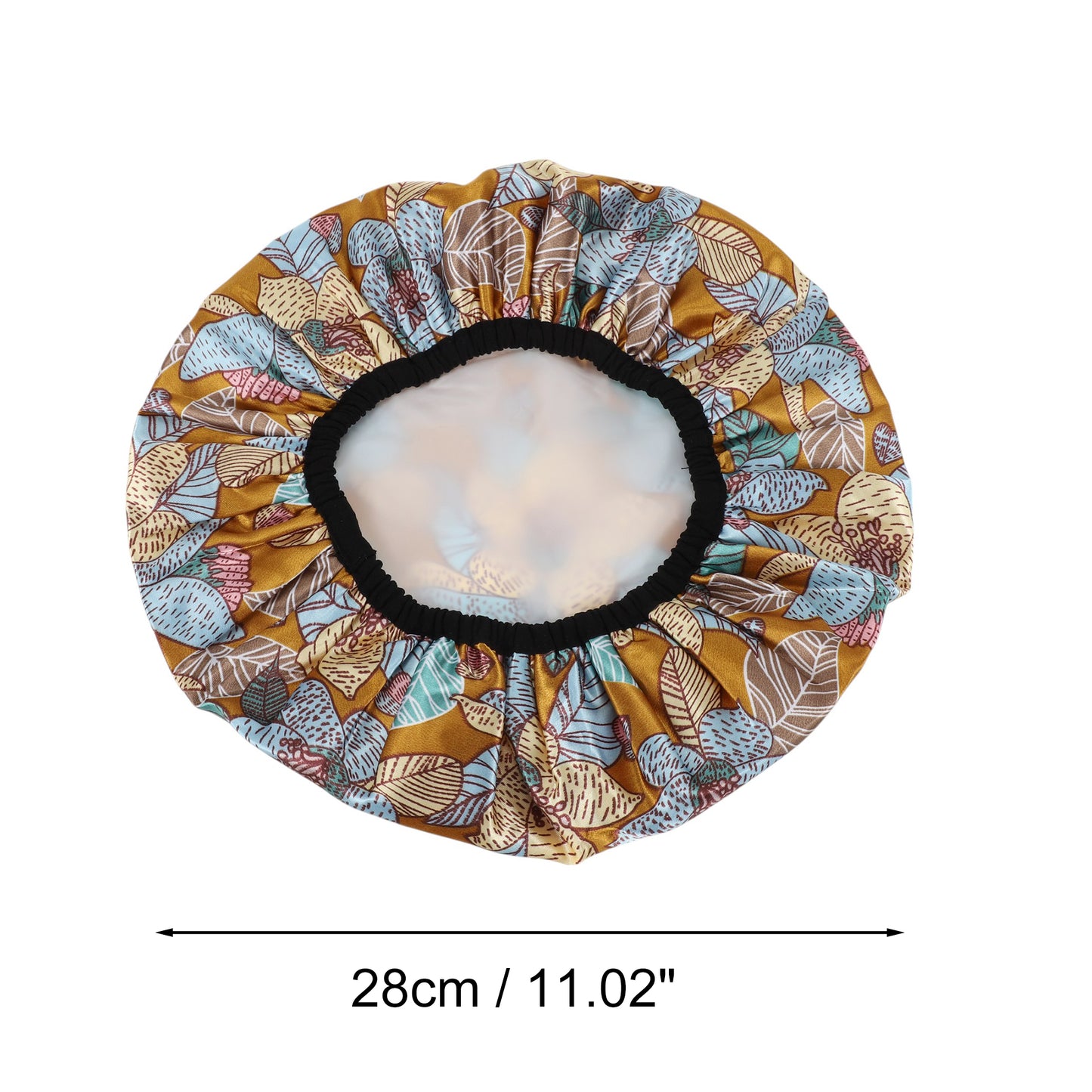1 Pc Leaves Bath Cap for Women Shower Cap Yellow Blue Pink