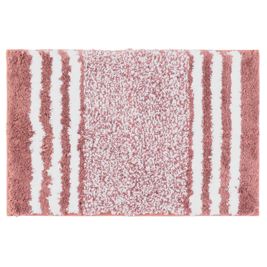 Bathroom Rug Mat, Extra Soft and Absorbent Microfiber Fluffy Striped Non Slip Bath Mats