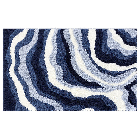 Abstract Bathroom Rug, Soft Non-Slip Thickening, Water Absorption Art Style Quick Dry Bath Mats
