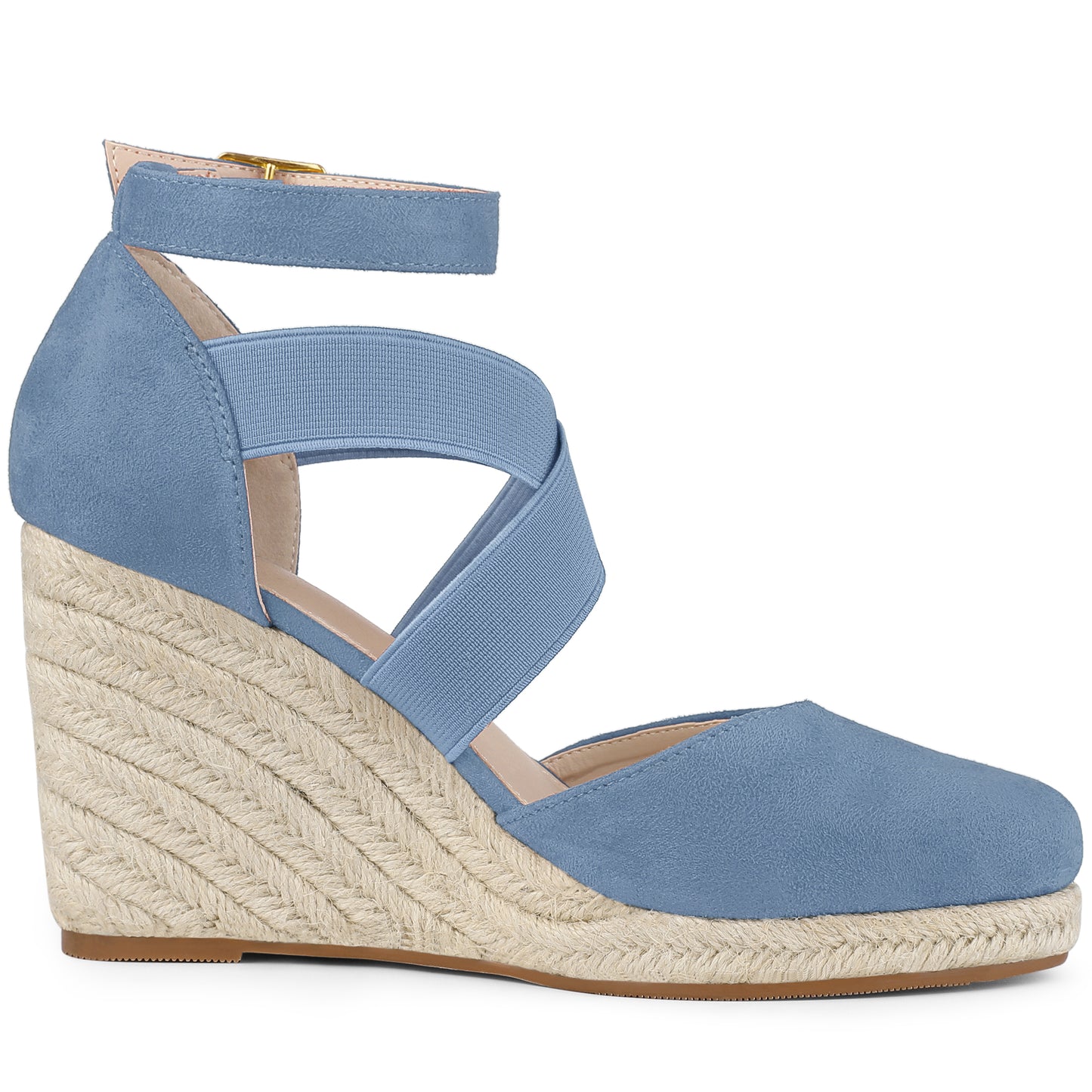 Women's Espadrilles Closed Toe Wedges Heels Sandals