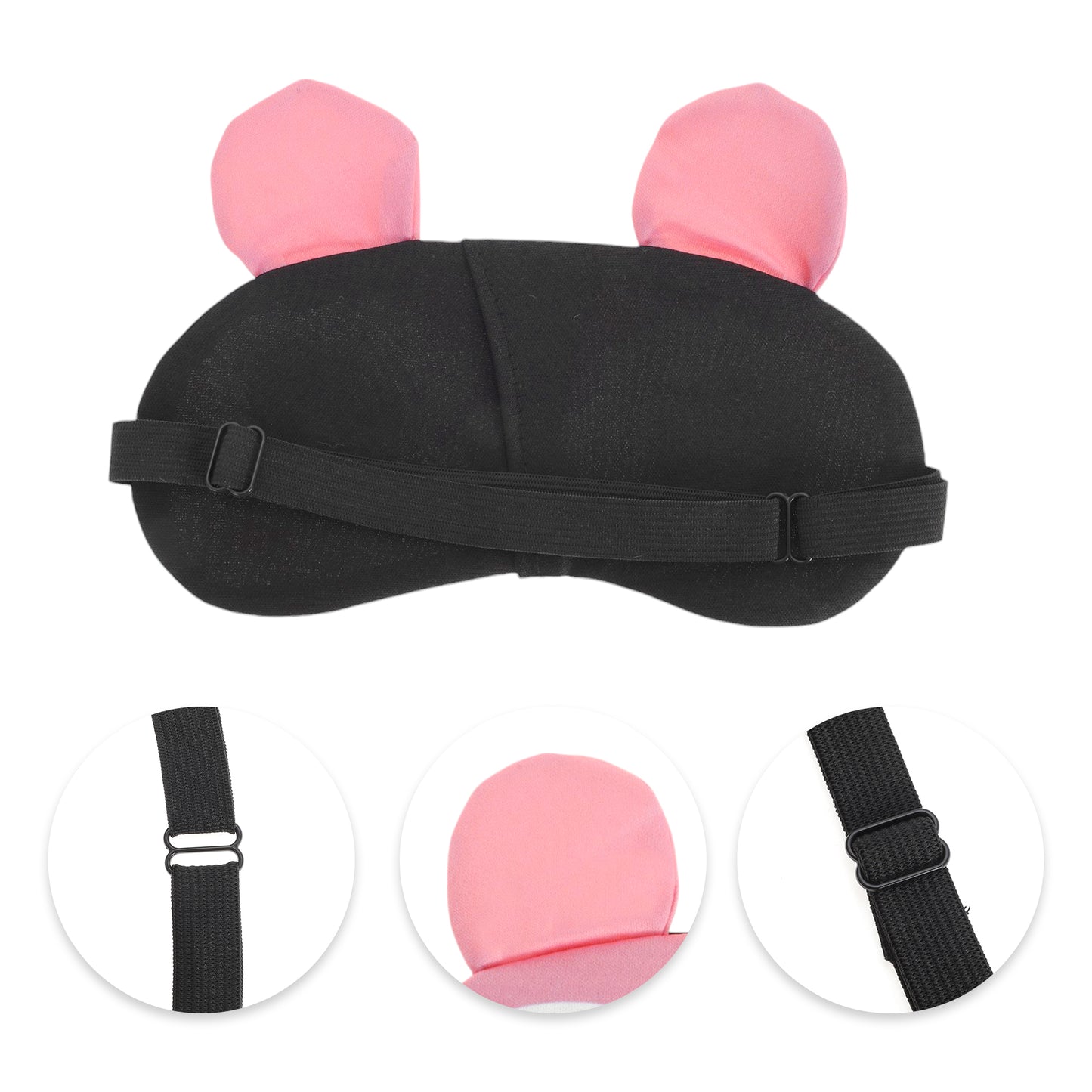 Portable Cartoon Eye Mask for Travel for Rest Pink