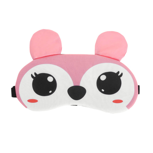 Portable Cartoon Eye Mask for Travel for Rest Pink