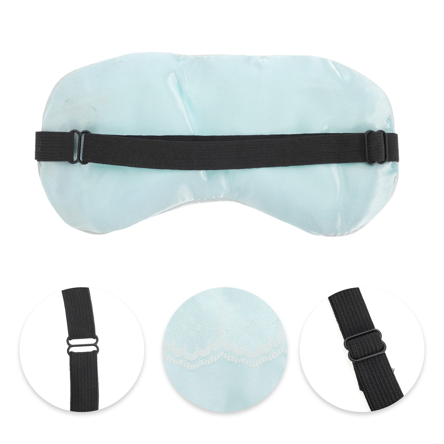 Portable Contrast Lace Eye Mask for Travel for Rest Blue