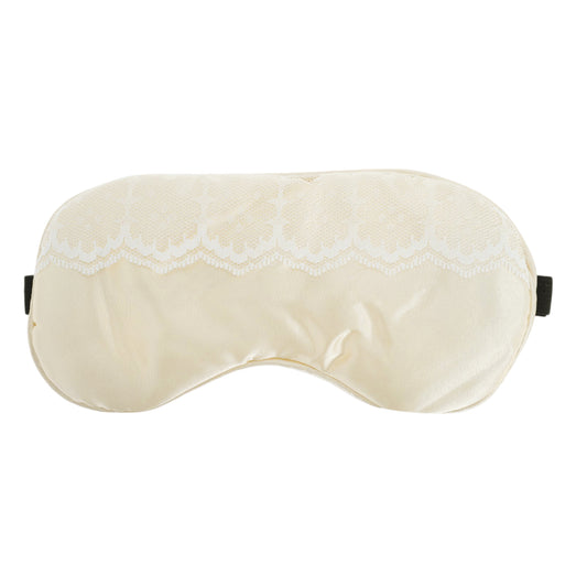 Portable Contrast Lace Eye Mask for Travel for Rest Champagne