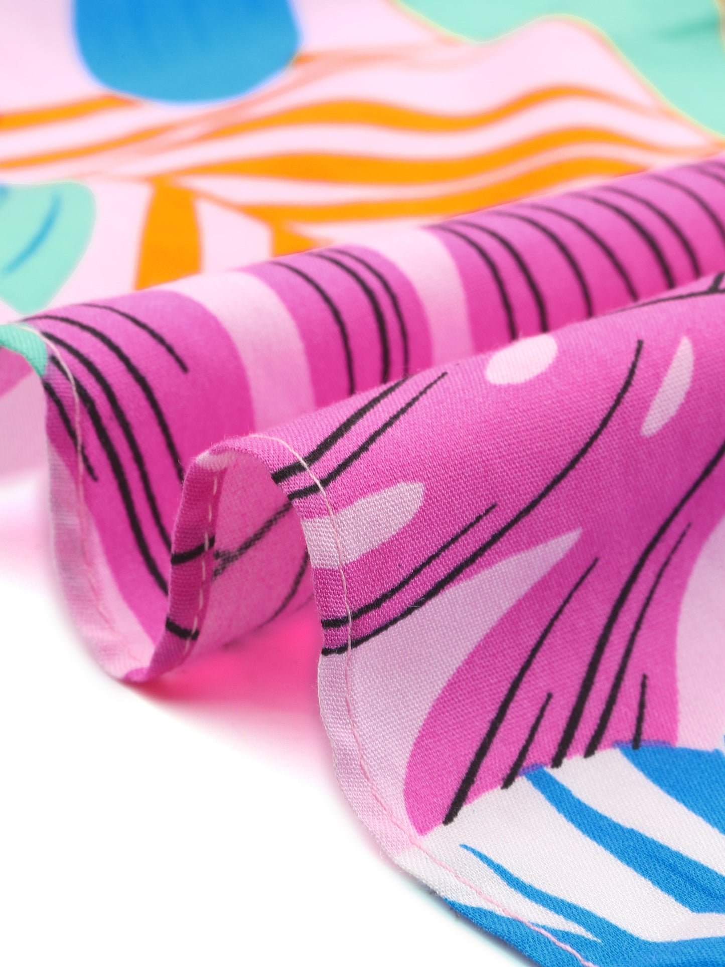 Women's Tropical Floral Print Ruffle Self Tie Knot Split Beach Wrap Skirt