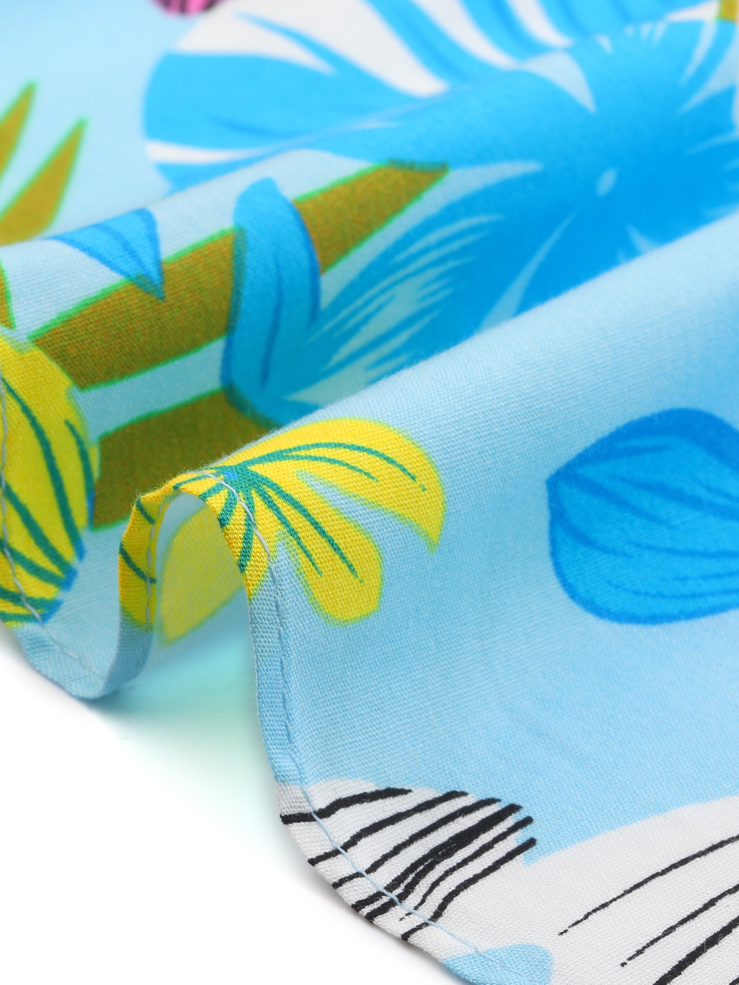 Falda cruzada playera con volantes y nudo para mujer, con estampado floral tropical