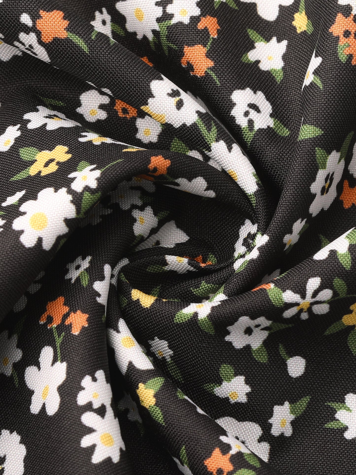 Falda midi floral para mujer, cintura elástica, corte A, estampado de florecitas