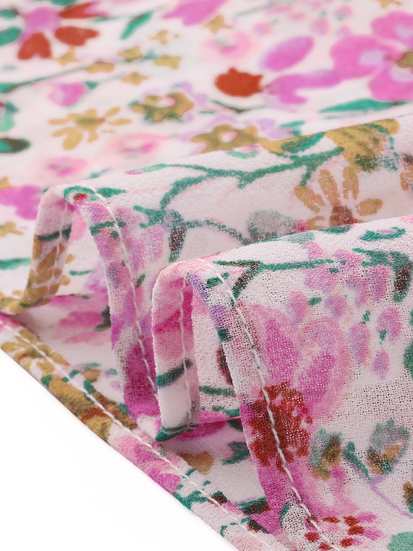 Falda corta con estampado floral para mujer, cintura alta elástica, con volantes y corte A