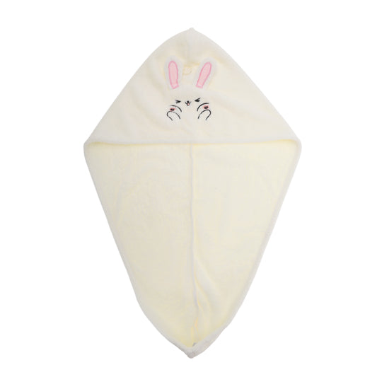 1 Pc Water-absorbent Rabbit Ears Hair Drying Towel for Bathroom Beige