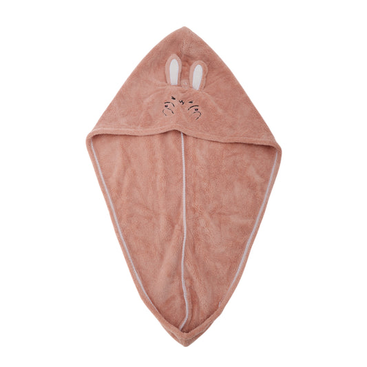 1 Pc Water-absorbent Rabbit Ears Hair Drying Towel for Bathroom Pink