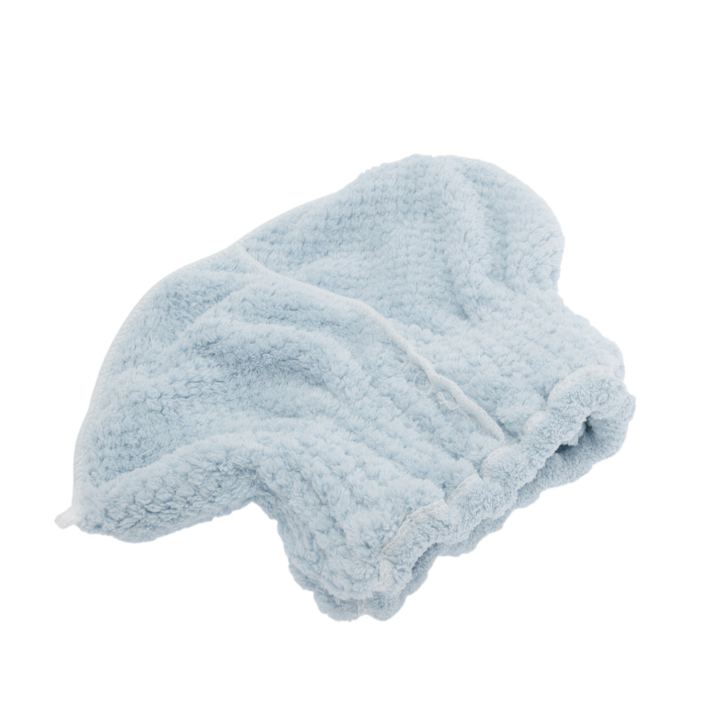 1 Pc Water-absorbent Bow Hair Towel Drying Cap for Bathroom Gray Blue