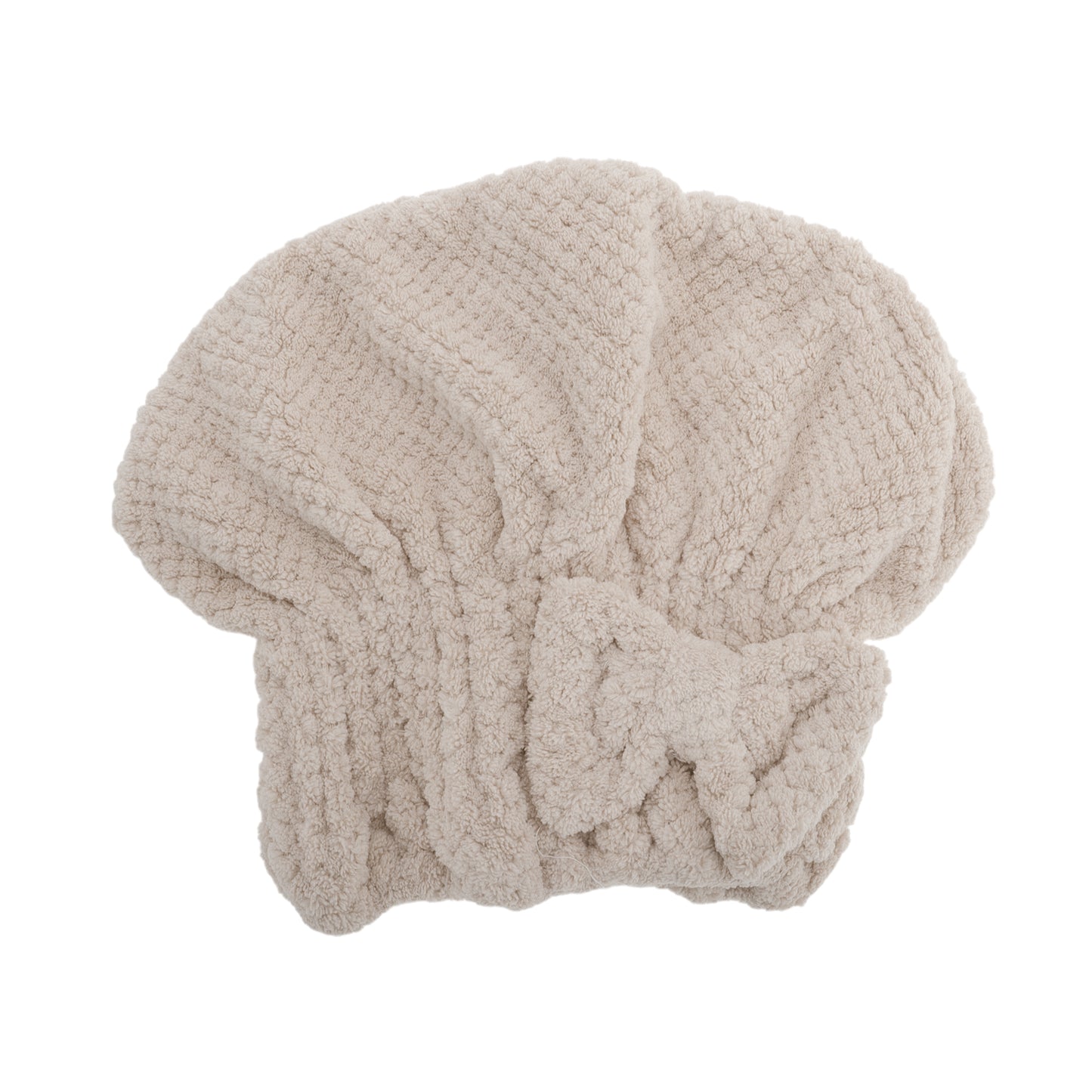 1 Pc Water-absorbent Bow Hair Towel Drying Cap for Bathroom Khaki