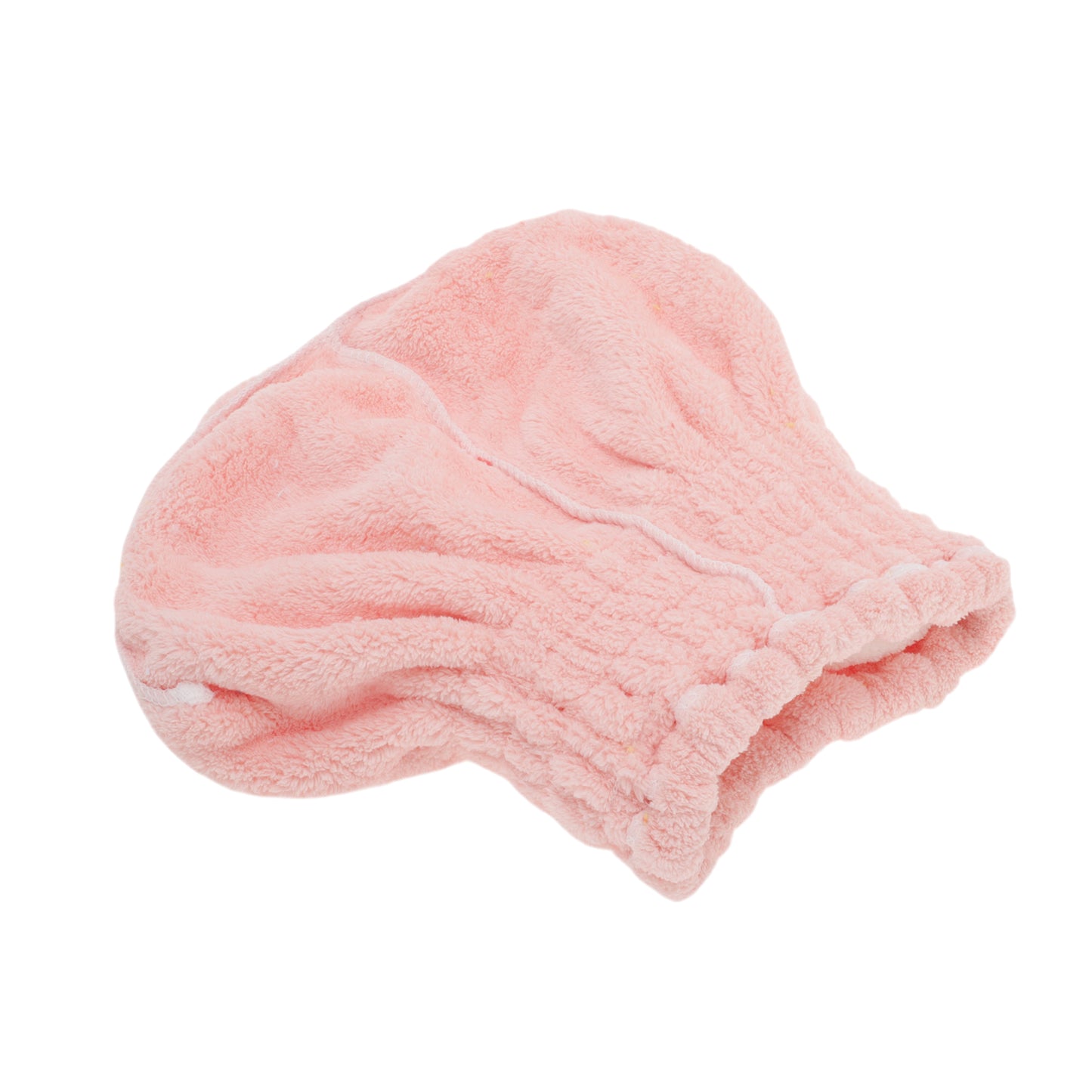 1 Pc Water-absorbent Bow Hair Drying Towel Hair Cap for Bathroom Light Pink