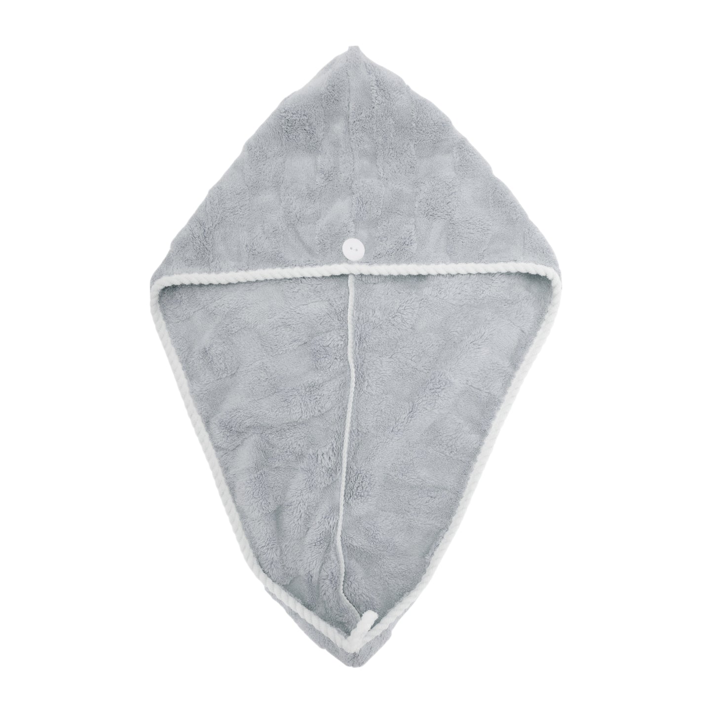 1 Pc Water-absorbent Hair Towel Drying Wrap for Bathroom Gray