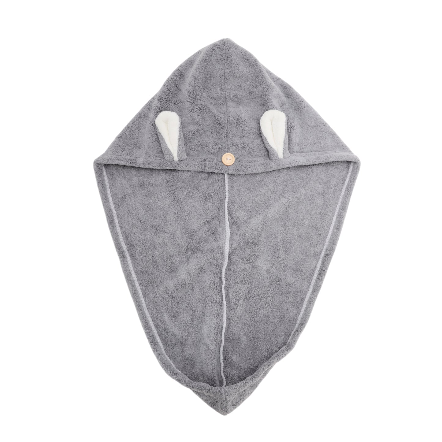 1 Pc Comfortable Rabbit Ears Hair Towel for Bathroom Hotel Light Gray
