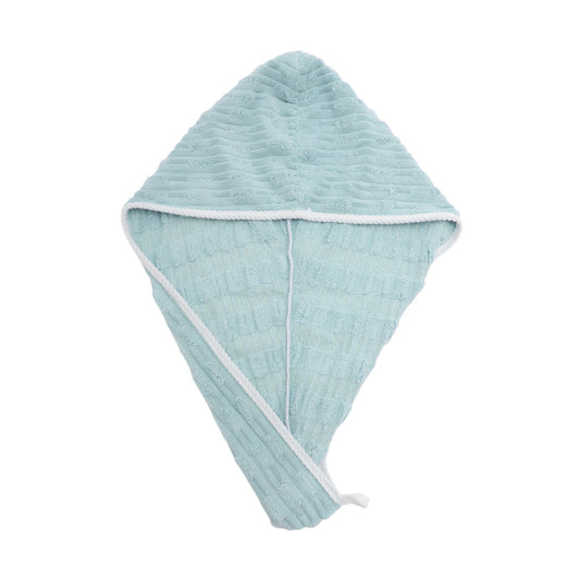 1 Pc Water-absorbent Hair Towel Solid Hair Wrap Towel for Bathroom Blue