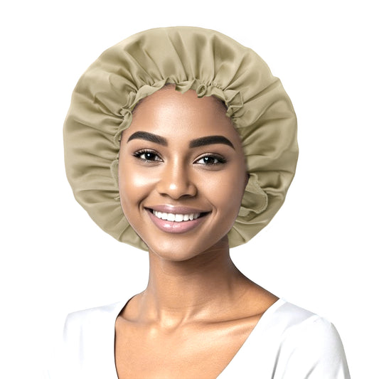 1 Pc Shower Cap, Sleep Caps with Adjustable Elastic Bands Apricot