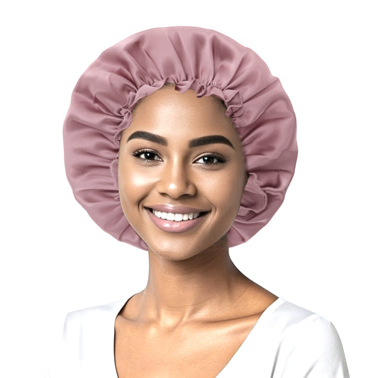 1 Pc Shower Cap, Sleep Caps with Adjustable Elastic Bands Pink