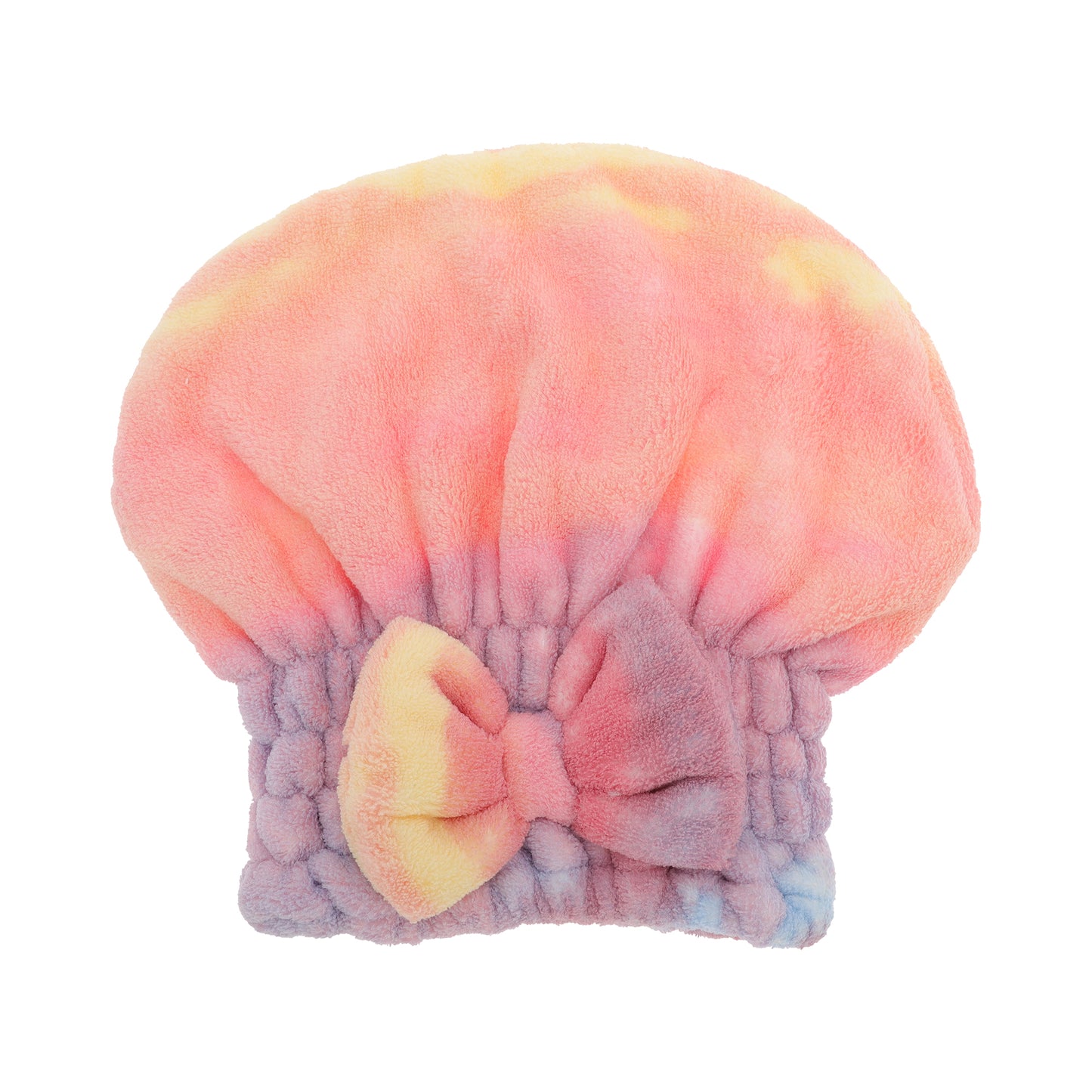 1 Pc Water-absorbent Bow Gradient Hair Towel for Bathroom Pink