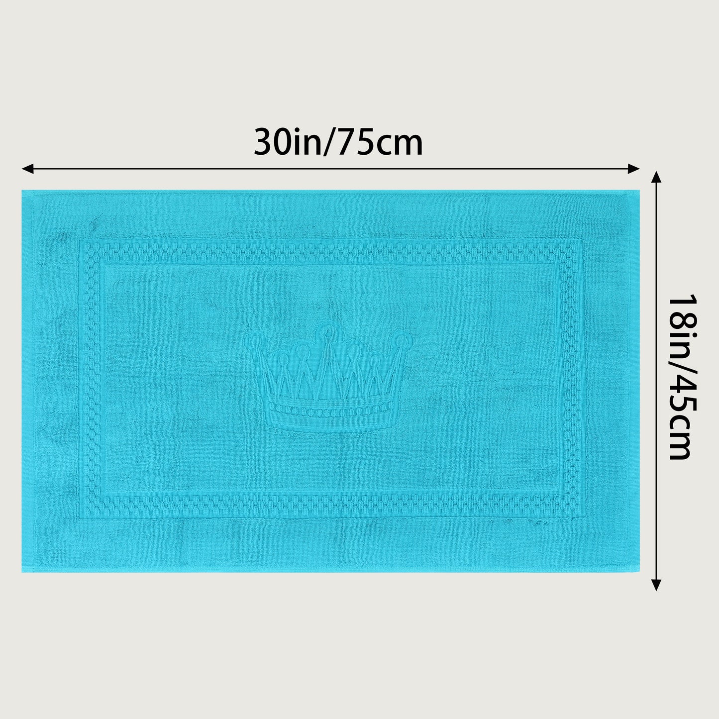 Absorbent Bath Rugs Reversible Cotton Spa Quick Dry Non Slip Thick Machine Wash Bath Mats