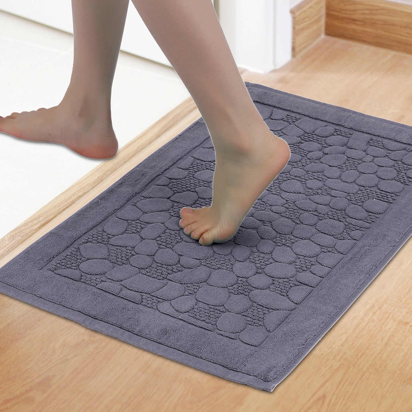 Reversible Cotton Washable Mats Spa Style Bathroom Floor Rugs Thick Soft Water Absorbent