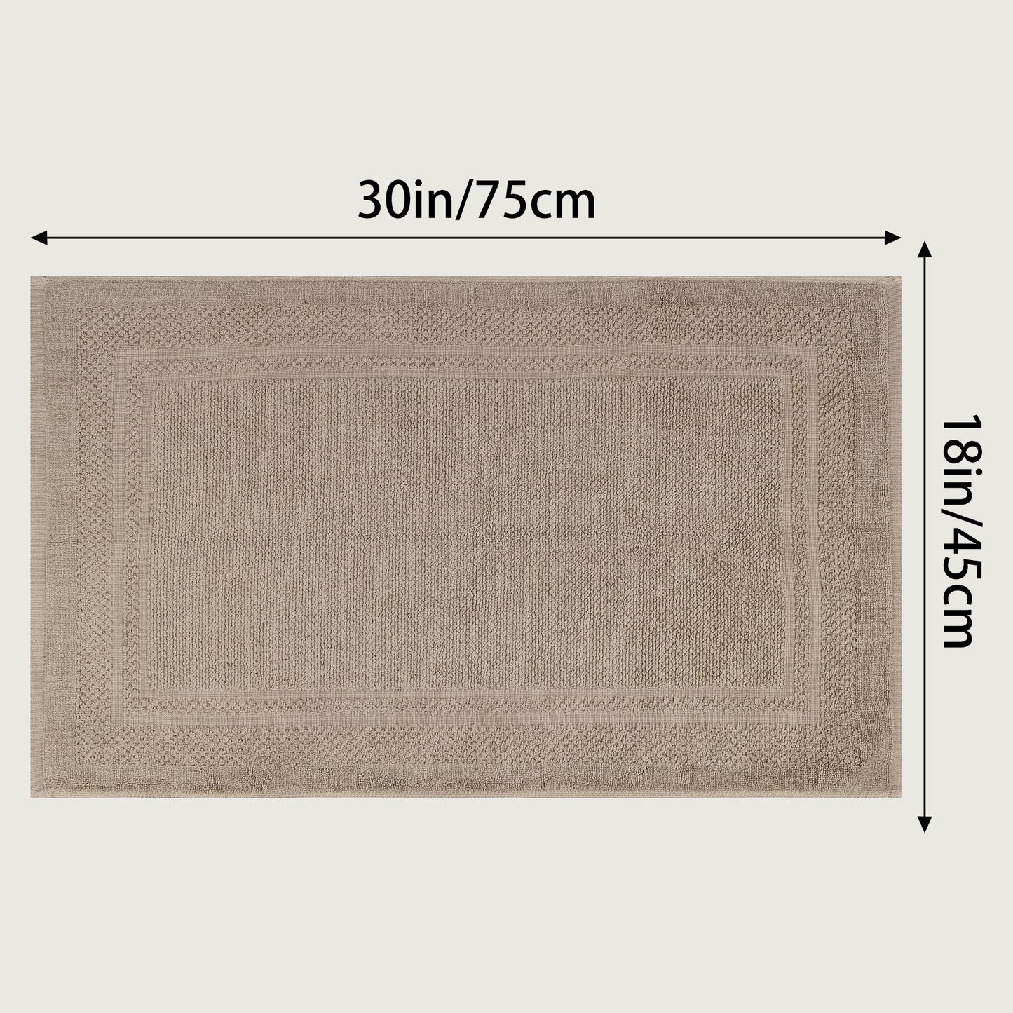 Absorbent Foldable Washable Cotton Bath Rugs Quick Dry Floor Carpet Bath Mats