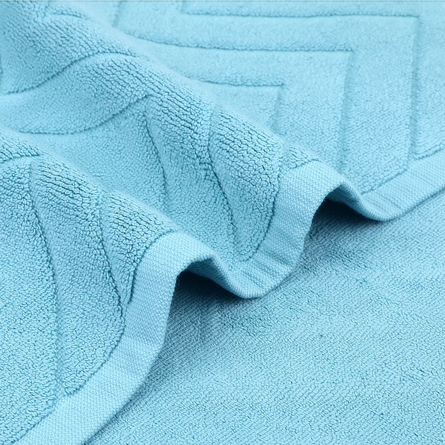 Absorbent Fade Resistant Cotton Luxury Bath Rugs Shower Mat Bathroom Non Slip Quick Dry Spa