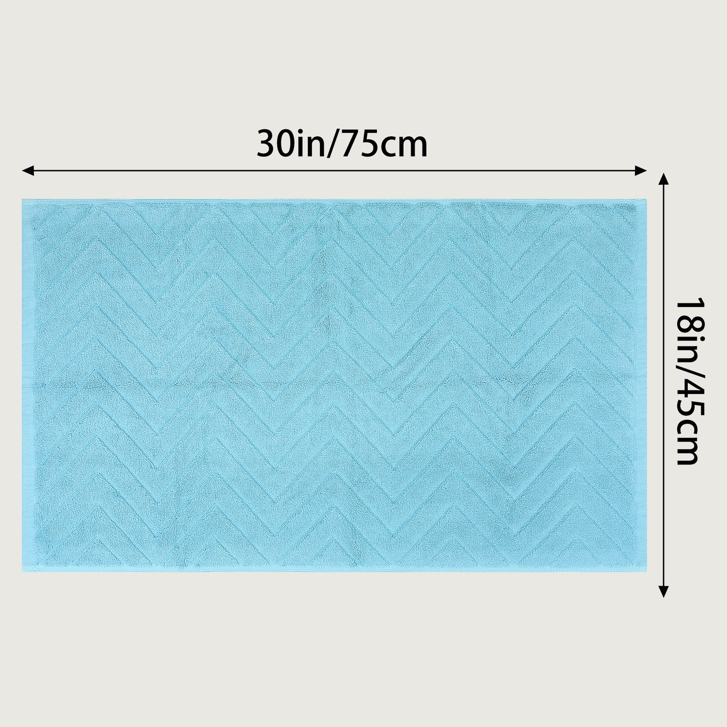 Absorbent Fade Resistant Cotton Luxury Bath Rugs Shower Mat Bathroom Non Slip Quick Dry Spa