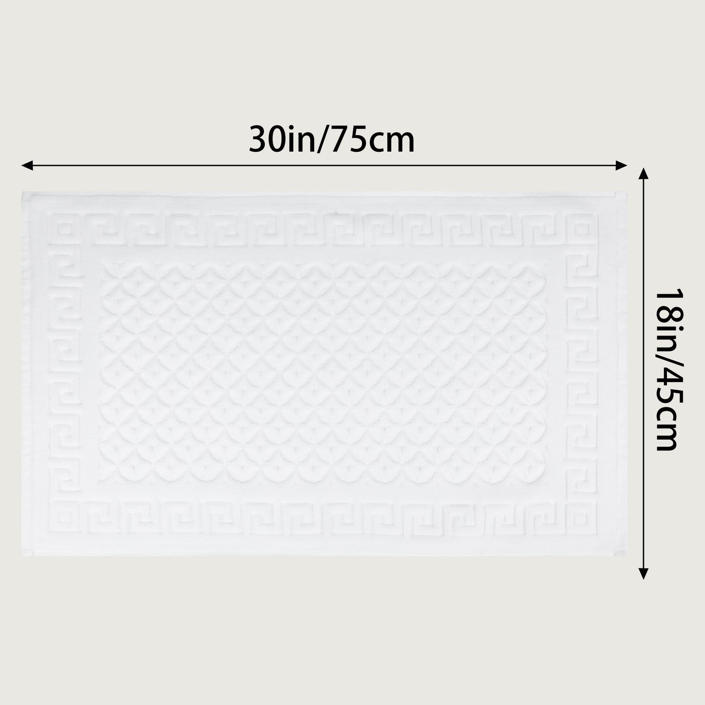 Cotton Bath Mat, Soft Bathroom Rug Absorbent Floor Towel Mats for Hotel Spa Bathtub