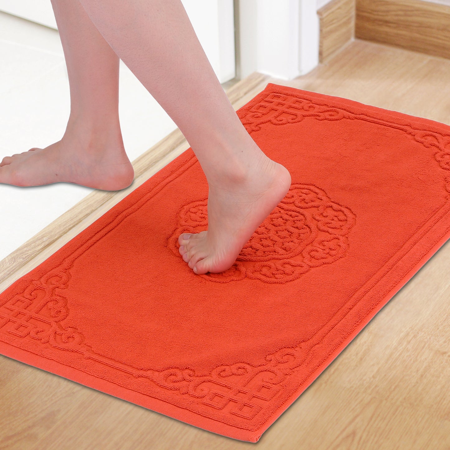 Cotton Rug Bath Mats, Absorbent and Machine Washable Shower Bathroom Floor Towel