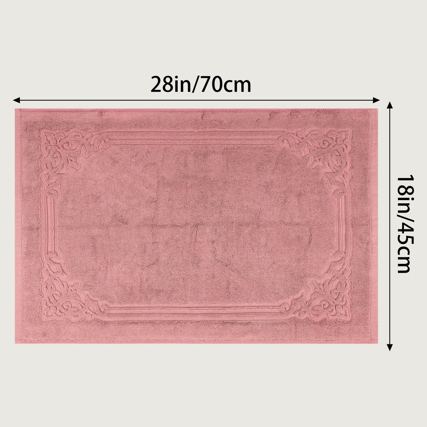 Bath Mat for Bathroom, Cotton Absorbent Floor Mats Quick Dry Towel for Hotel Spa Shower