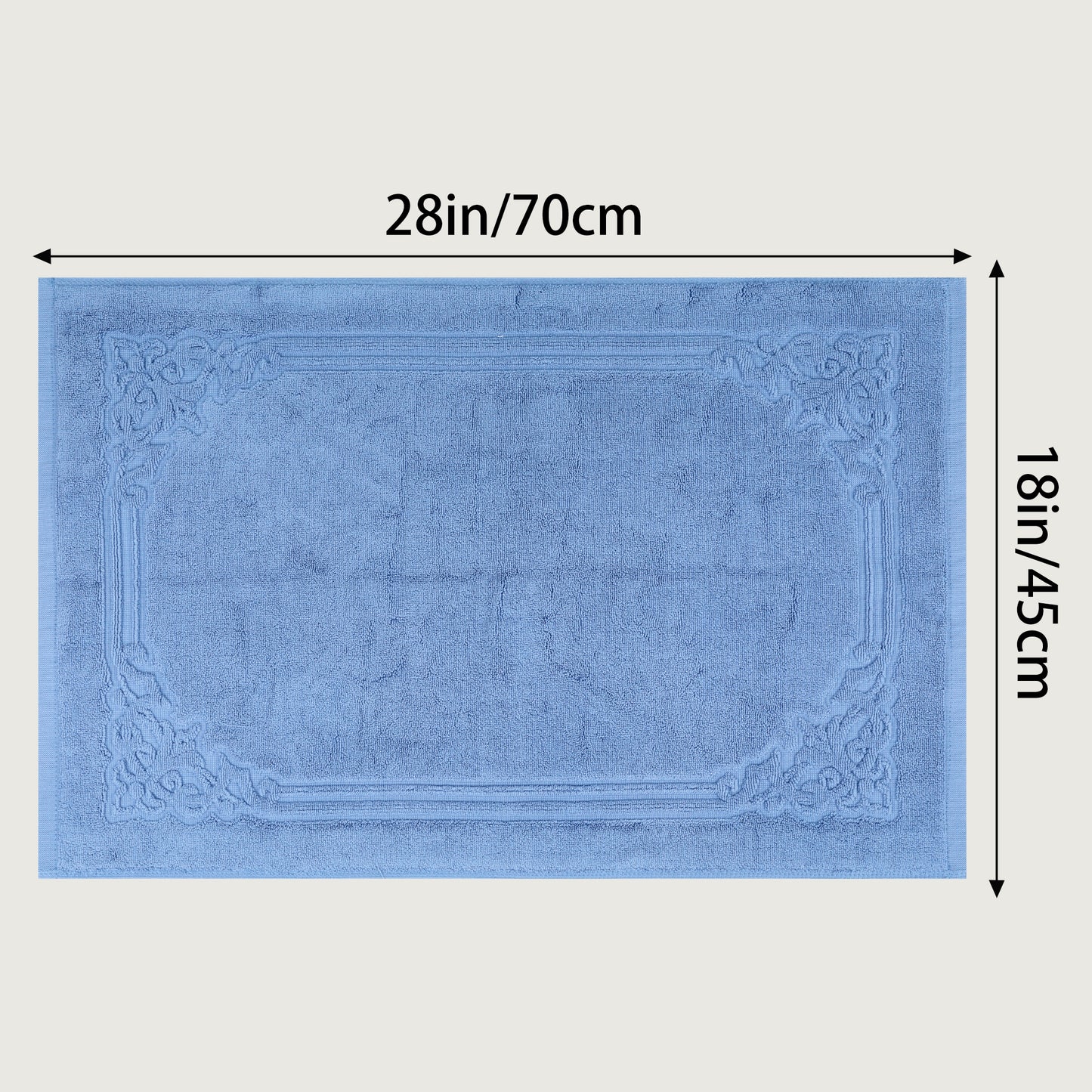 Bath Mat for Bathroom, Cotton Absorbent Floor Mats Quick Dry Towel for Hotel Spa Shower