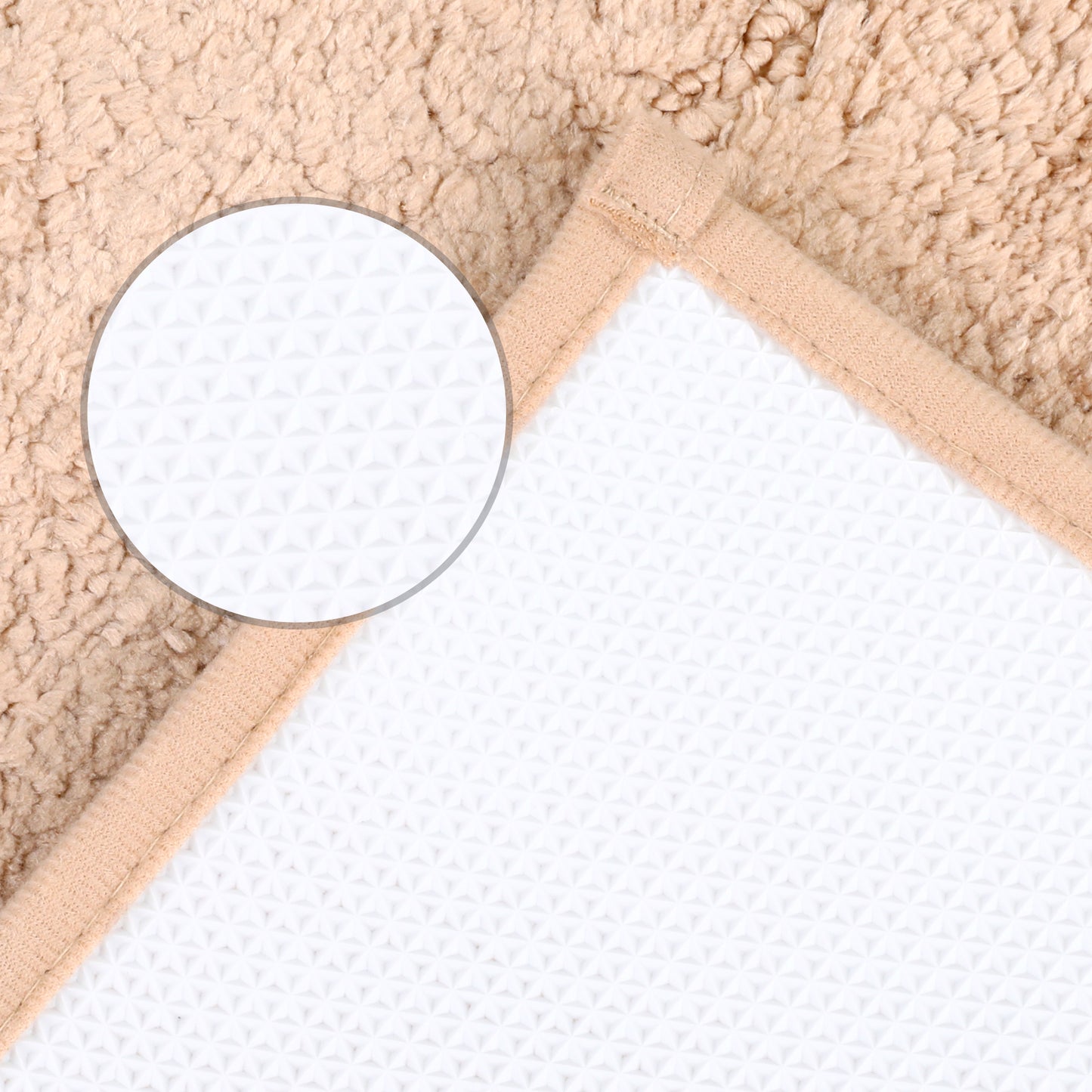 Soft Stripe Bathroom Rug, Rubber Backing Quick Dry Microfiber Rugs Non Slip Bath Mats