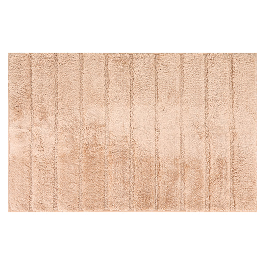 Soft Stripe Bathroom Rug, Rubber Backing Quick Dry Microfiber Rugs Non Slip Bath Mats