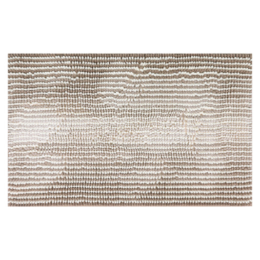 Quick Dry Absorbent Non Slip Soft Chenille Gradient Striped Cozy Shaggy Bath Mats