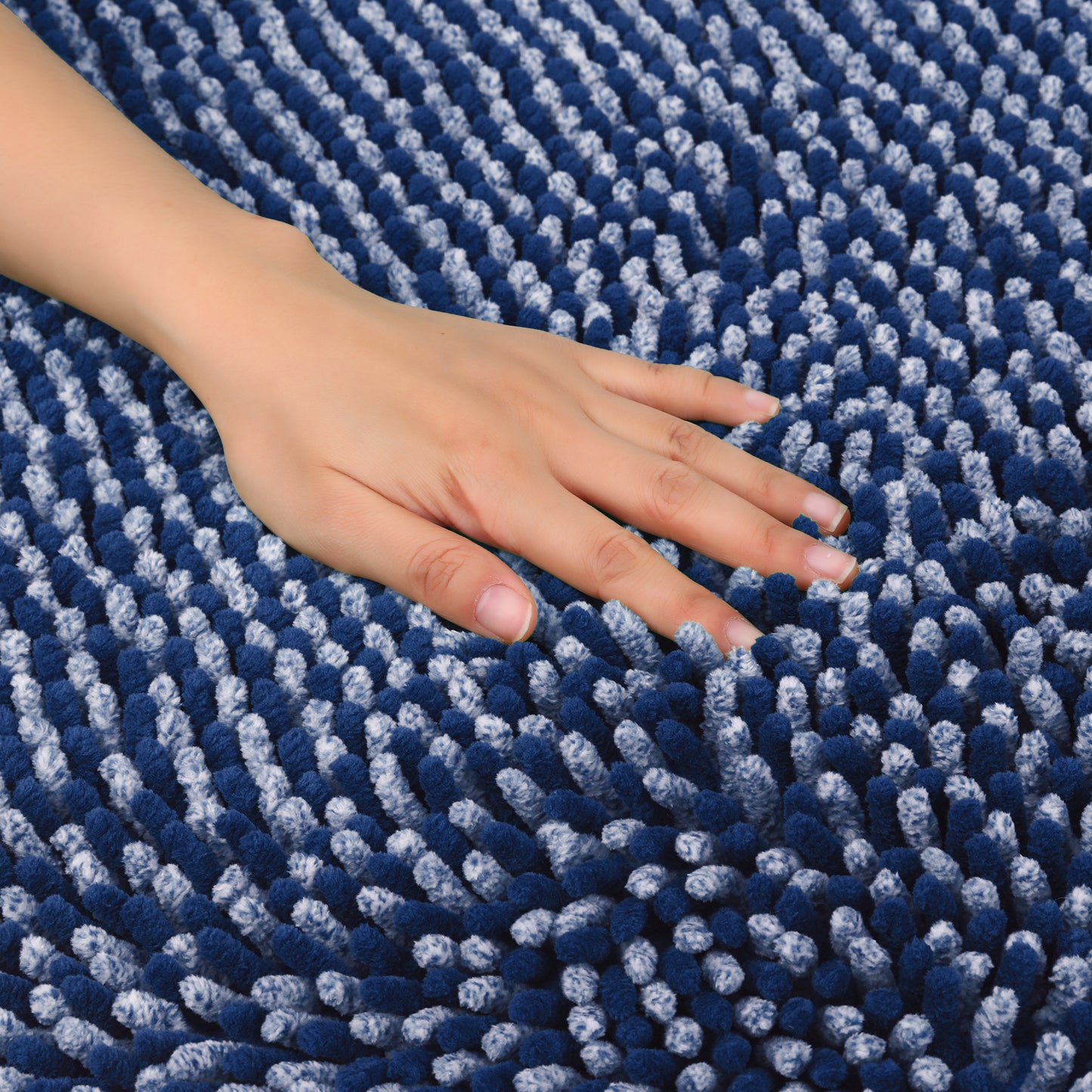 Non Slip Absorbent Chenille Fluffy Bath Mat Durable Accessories Soft Lightweight Bath Mats