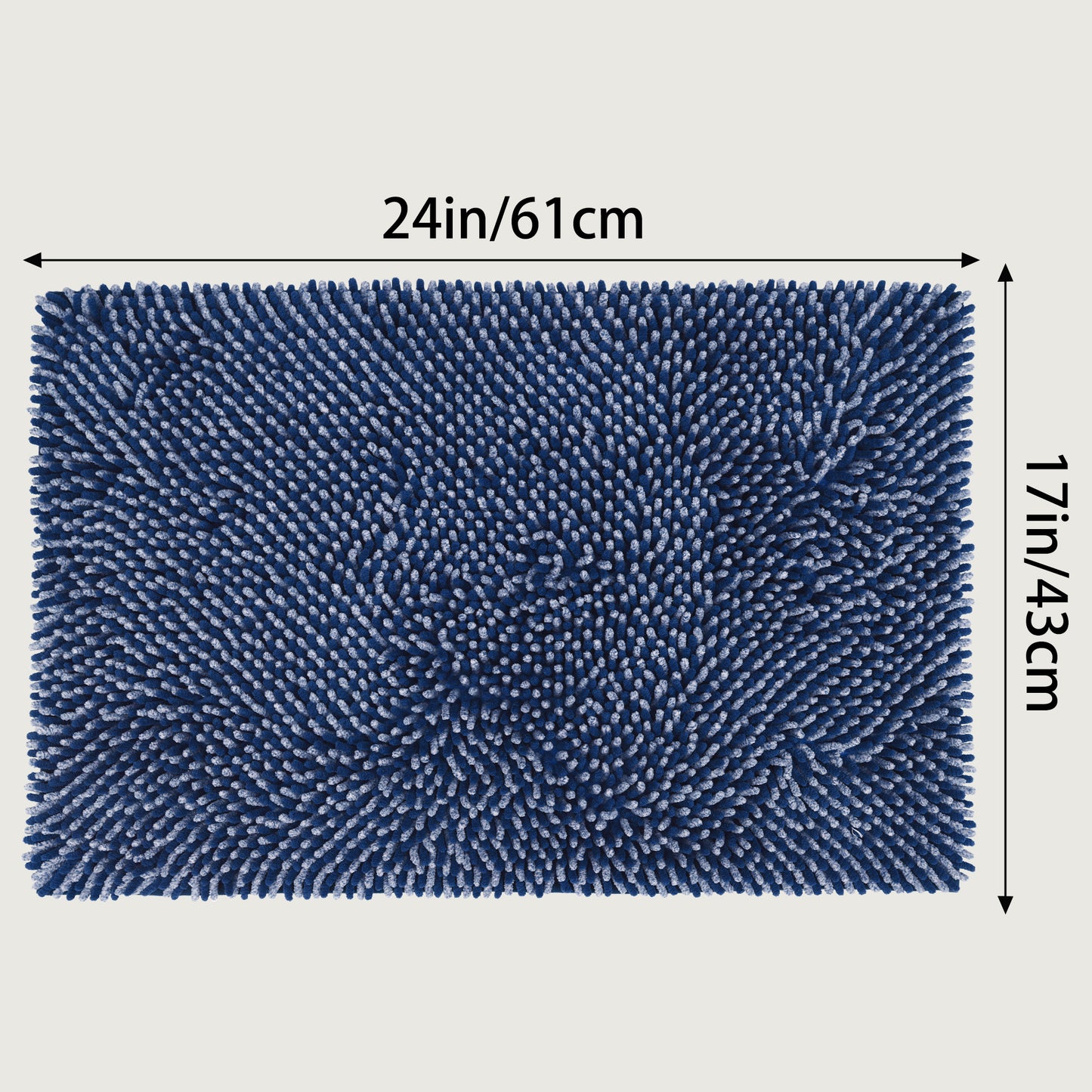Non Slip Absorbent Chenille Fluffy Bath Mat Durable Accessories Soft Lightweight Bath Mats