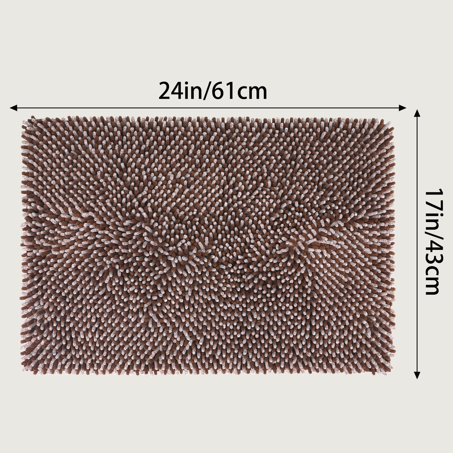 Non Slip Absorbent Chenille Fluffy Bath Mat Durable Accessories Soft Lightweight Bath Mats