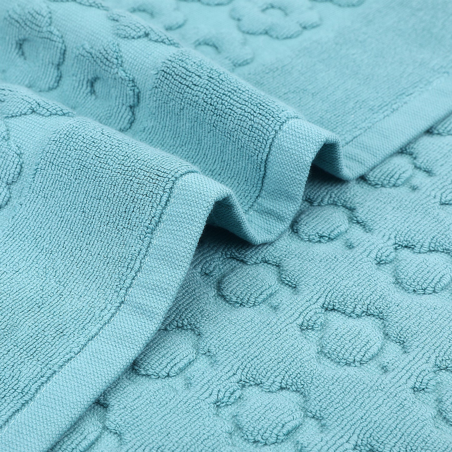 Luxury Bath Rug Towel, Cotton Absorbent Hotel Spa Shower Floor Mat for Bathroom