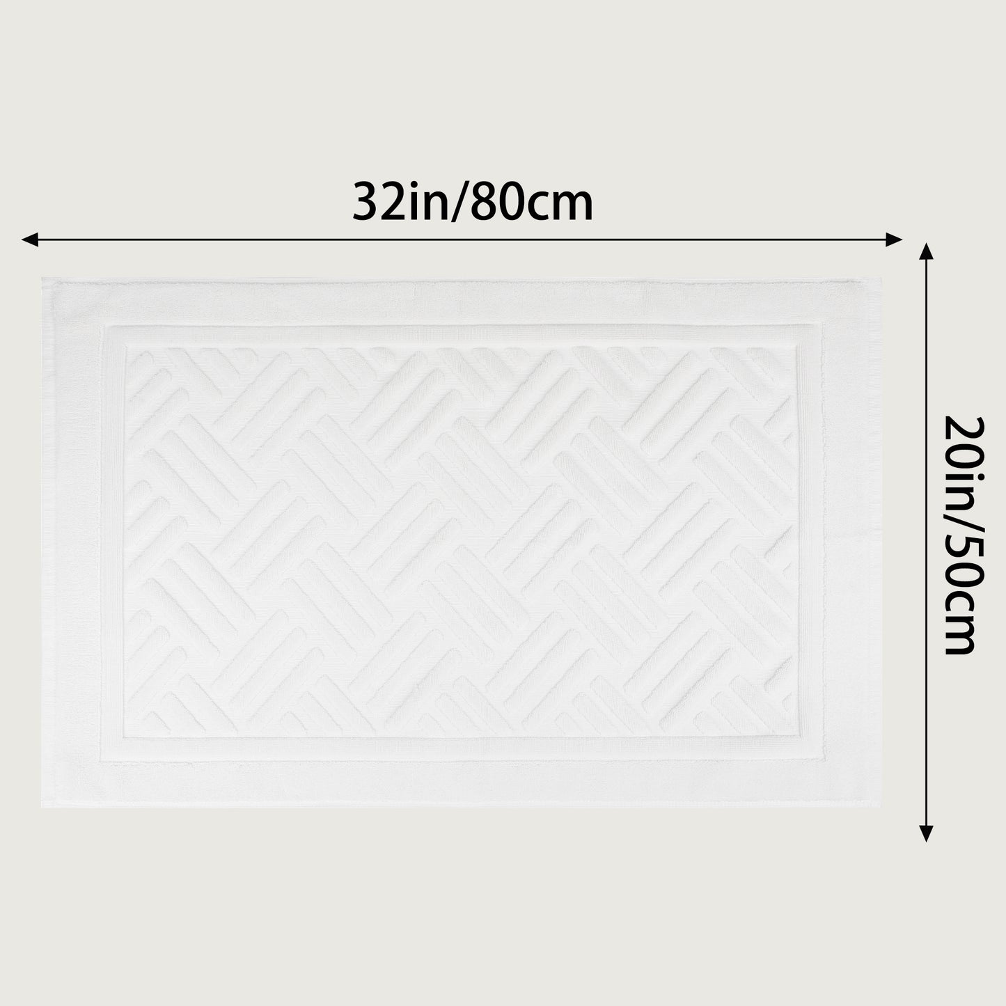 Cotton Bath Mat Towel, Luxury Absorbent Floor Rug for Hotel Spa Shower Bath Mats