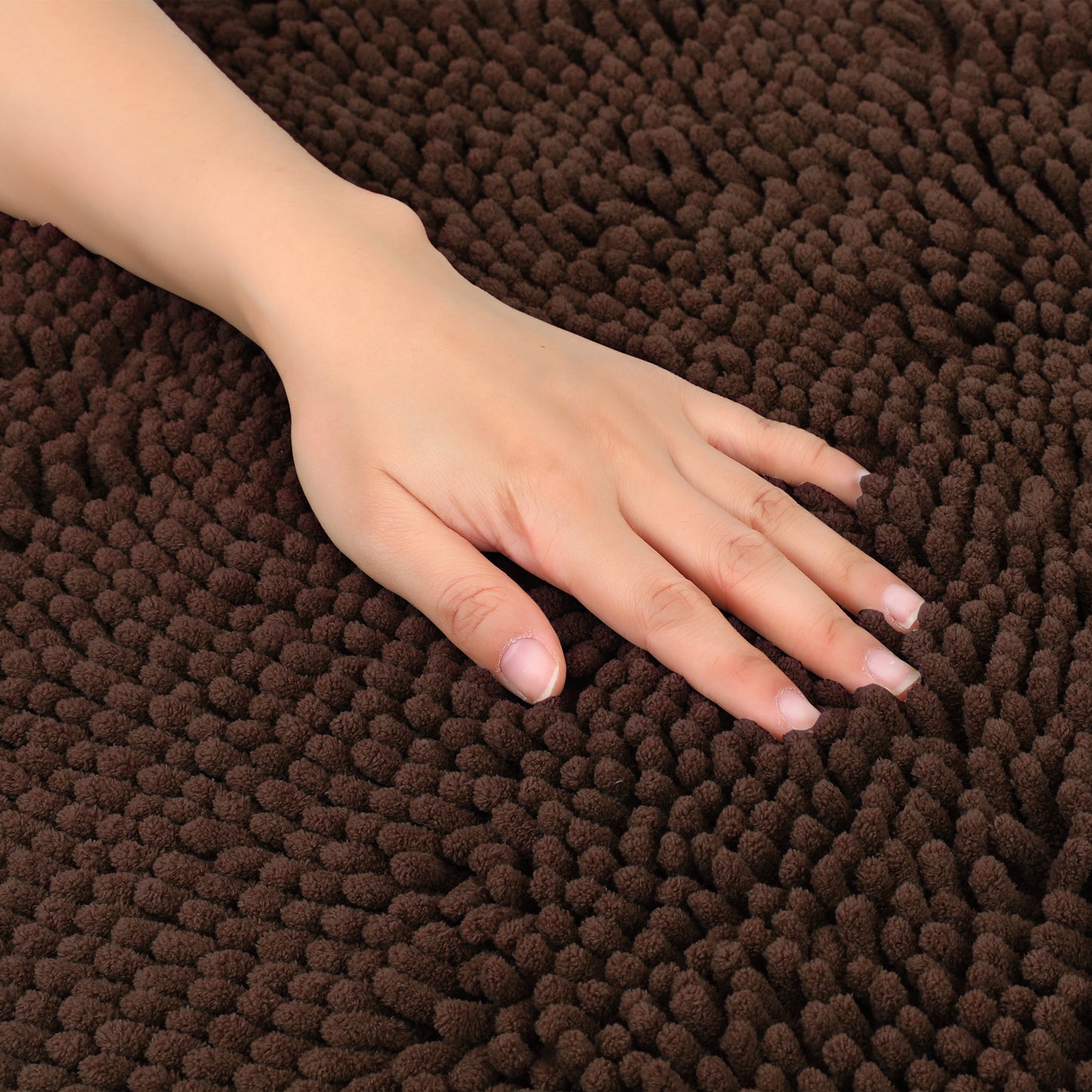 Oval Plush Bath Mat, Soft Non Slip Washable Absorbent Rug, Rubber Backing Quick Dry Rugs