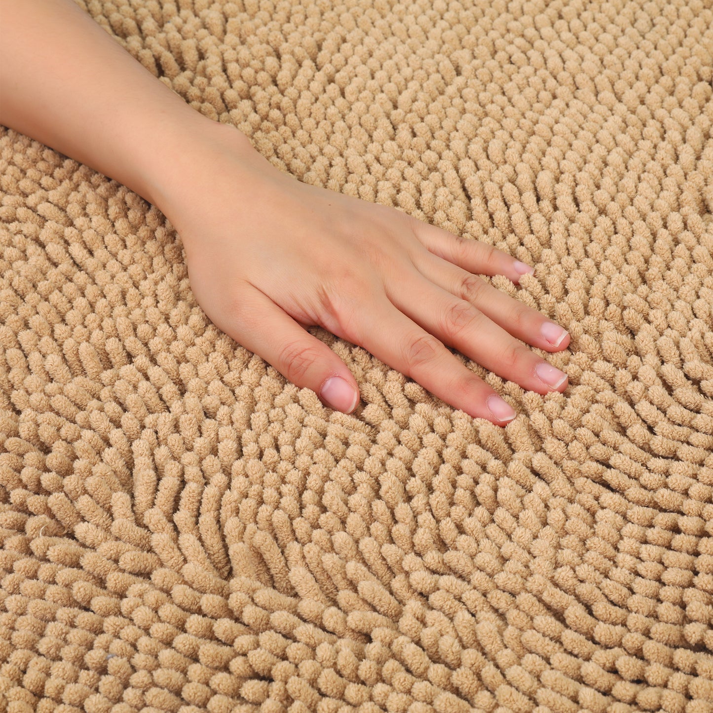 Oval Plush Bath Mat, Soft Non Slip Washable Absorbent Rug, Rubber Backing Quick Dry Rugs
