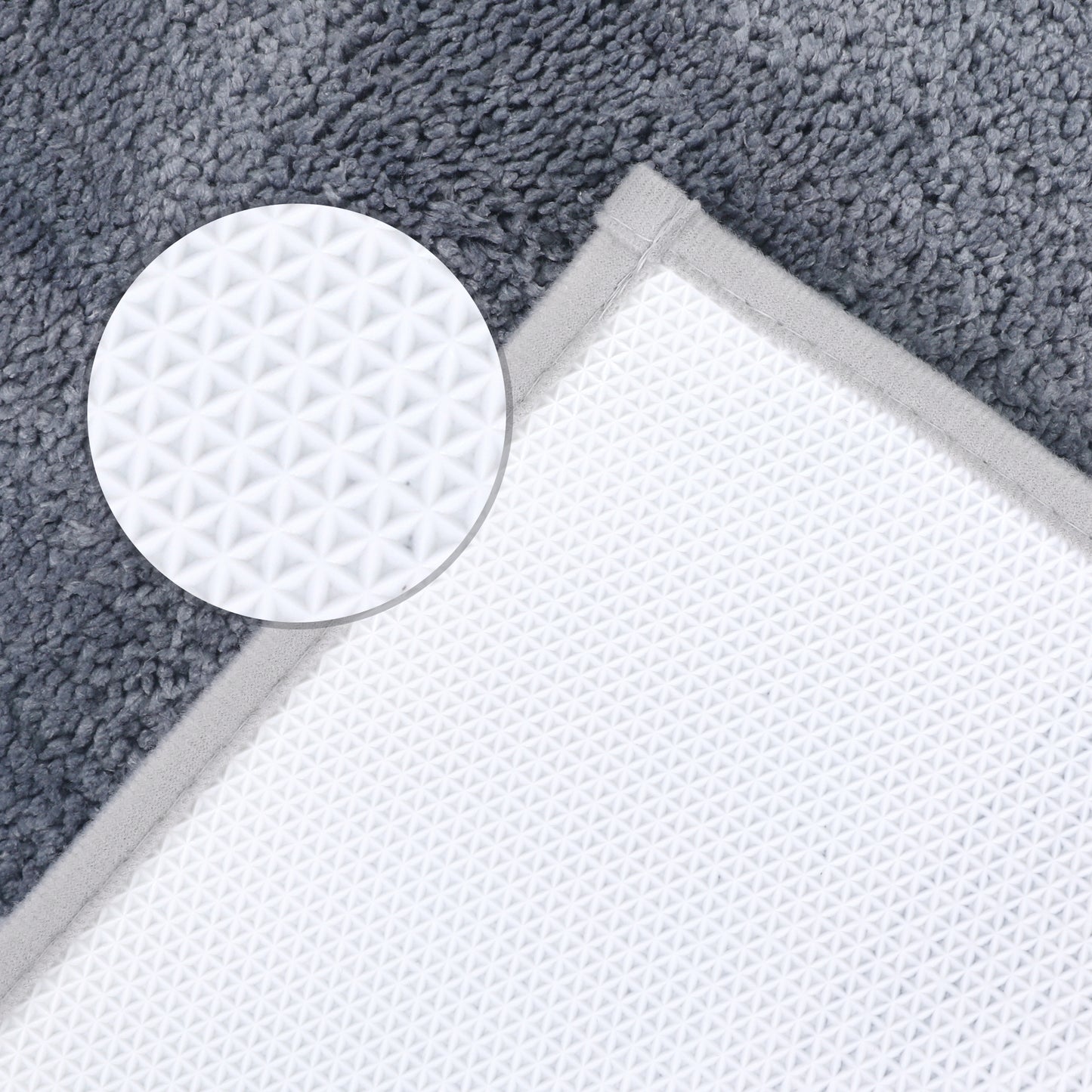 Absorbent Soft Rectangular Pattern Quick Dry Bathroom Rugs Shaggy Fluffy Bath Mats