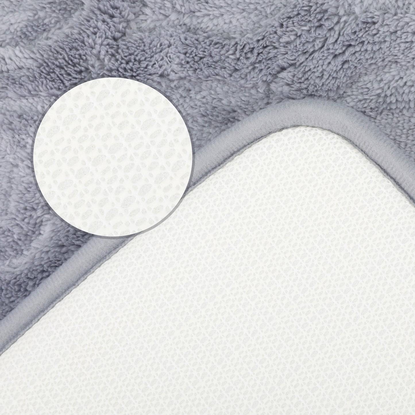 Absorbent Bathroom Rug, Soft Non Slip Washable Mat, Rubber Backing Quick Dry Rugs