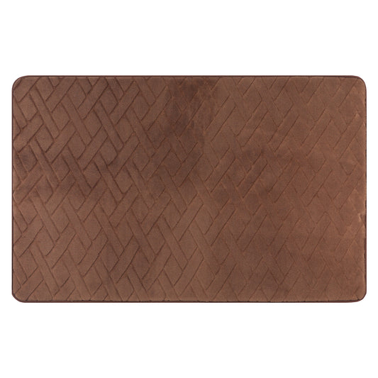 Geometric Pattern Bathroom Mat Soft Memory Foam Absorbent Non-Slip Machine Washable Bath Rugs