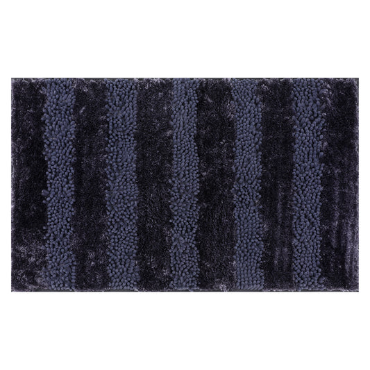 Striped Bathroom Mat Soft Fluffy Chenille Non Slip Washable Absorbent Toilet Baths Mats
