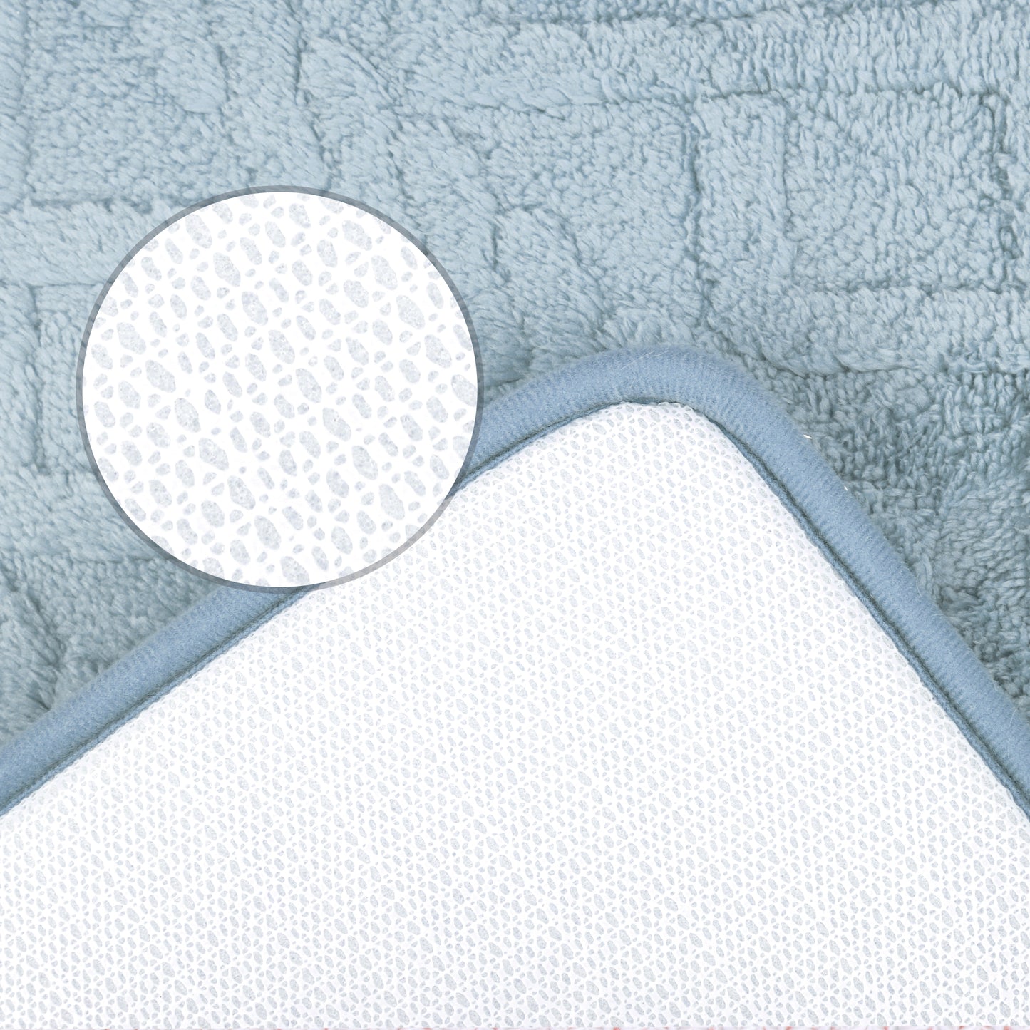 Geometric Pattern Bathroom Mat Soft Absorbent Non-Slip Back Machine Washable Dry Bath Mats