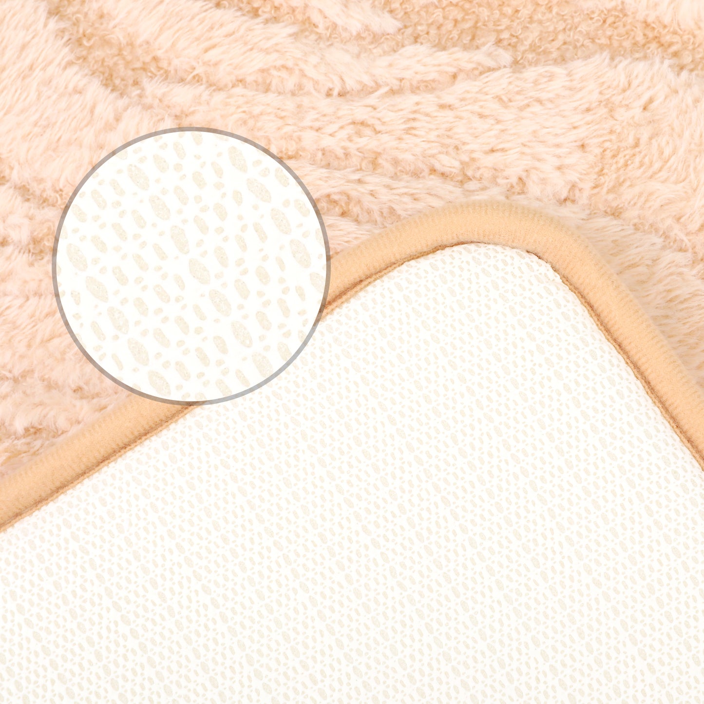 Wave Pattern Bathroom Mat Soft Absorbent Non-Slip Back Machine Washable Dry Bath Mats