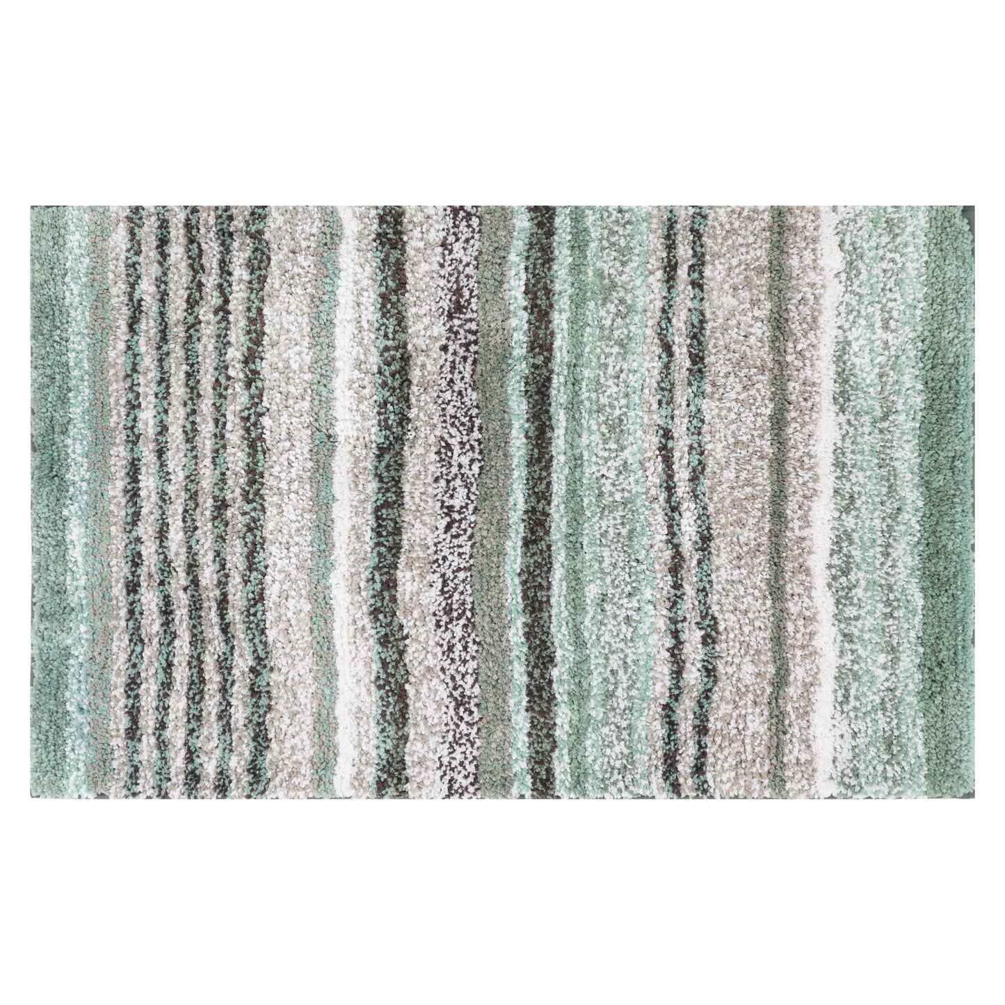 Striped Bathroom Mat Soft Absorbent Non-Slip Backing Quick Dry Machine Washable Bath Mats