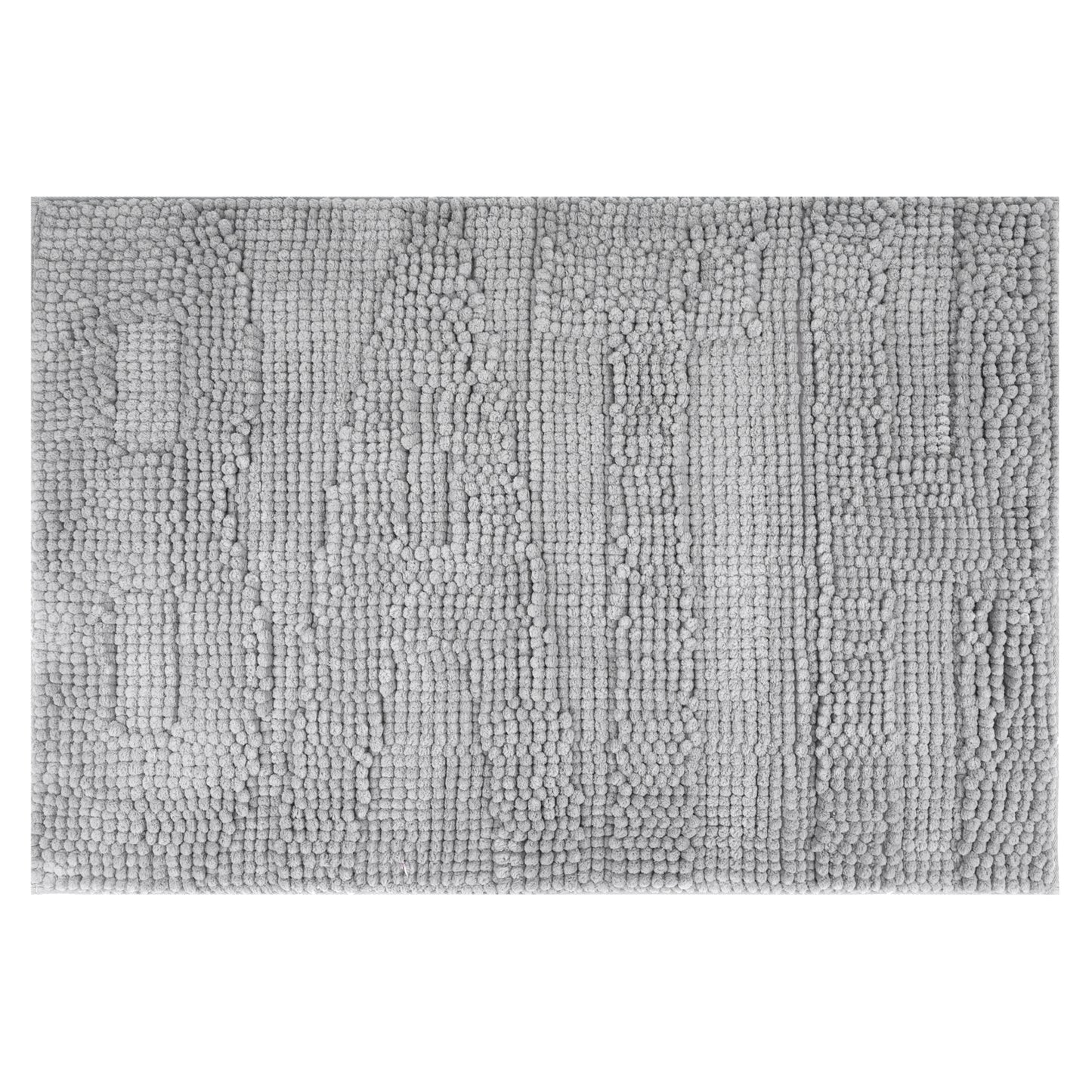 Letter Bathroom Mat Soft Fluffy Chenille Non Slip Backing Washable Absorbent Toilet Baths Mats